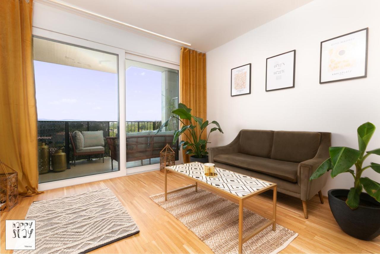 Parkblick - Therme Wien - Gratis Parken Im Der Garage - Terrasse - U-Bahn Luaran gambar